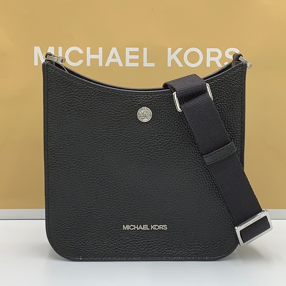 MICHAEL KORS Briley Small Pebbled Leather BLACK